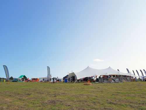 Barista coffee in a field at the Love Trails Festival 2017