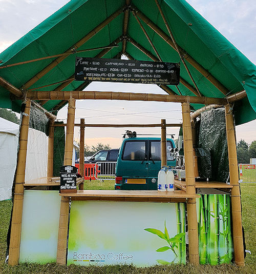 Ready to serve morning coffee at the Mendip Mower Racing Festival 2017